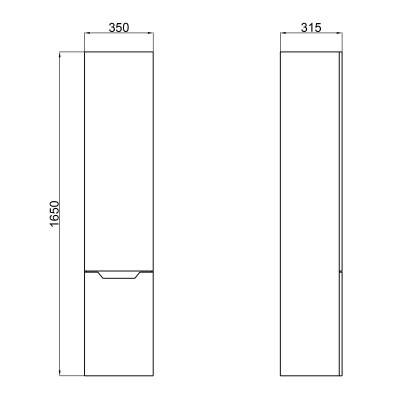 Будкрам купить Пенал подвесной Qtap Scorpio 350х1650х300 Graphite QT1476PP1652RG Пенал подвесной Qtap Scorpio 350х1650х300 Graphite QT1476PP1652RG 2