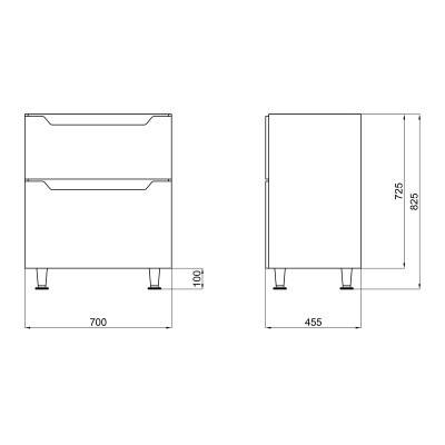 Будкрам купить Тумба напольная Qtap Scorpio 710х825х460 White QT1473TNВ701W Тумба напольная Qtap Scorpio 710х825х460 White QT1473TNВ701W 2