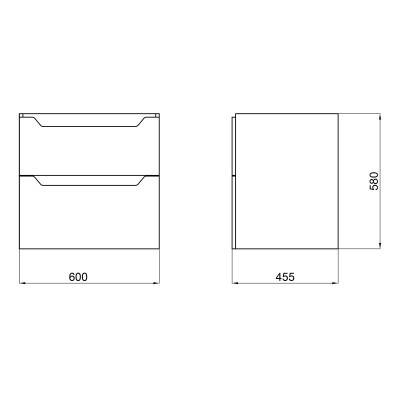 Будкрам купить Тумба подвесная Qtap Scorpio 605х585х460 Graphite QT1474TPВ602G Тумба подвесная Qtap Scorpio 605х585х460 Graphite QT1474TPВ602G 2