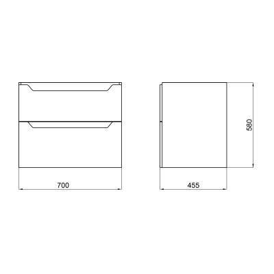 Будкрам купить Тумба подвесная Qtap Scorpio 710х585х460 Graphite QT1474TPВ702G Тумба подвесная Qtap Scorpio 710х585х460 Graphite QT1474TPВ702G 2