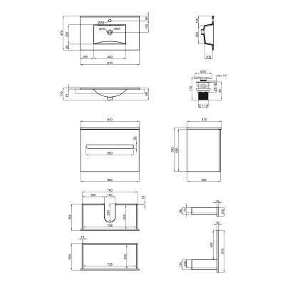 Будкрам купить Комплект Qtap Virgo 800х580х437 White/Whitish oak тумба подвесная + раковина врезная  QT1872TPА8013080CW Комплект Qtap Virgo 800х580х437 White/Whitish oak тумба подвесная + раковина врезная  QT1872TPА8013080CW 2