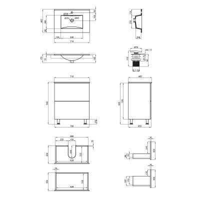 Будкрам купить Комплект Qtap Tern 700х725х437 White тумба напольная + раковина врезная QT1771TNL7013070CW Комплект Qtap Tern 700х725х437 White тумба напольная + раковина врезная QT1771TNL7013070CW 2