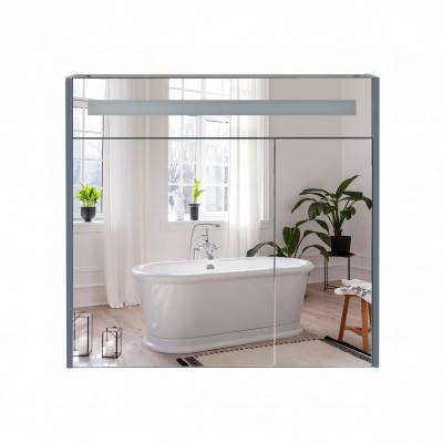 Будкрам купить Зеркальный шкаф подвесной Qtap 800х730х145 Robin Graphite с LED-подсветкой QT1377ZP8002G Зеркальный шкаф подвесной Qtap 800х730х145 Robin Graphite с LED-подсветкой QT1377ZP8002G 4