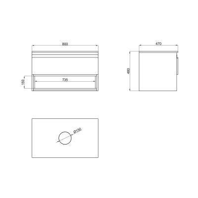 Будкрам купить Тумба подвесная Qtap Robin 800х480х470 White/Whitish oak со столешницей QT1379TPН8001WWO Тумба подвесная Qtap Robin 800х480х470 White/Whitish oak со столешницей QT1379TPН8001WWO 2