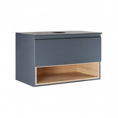 Будкрам купить Тумба подвесная Qtap Robin 700х476х437 Graphite/Whitish oak со столешницей QT1379TPН7002GWO