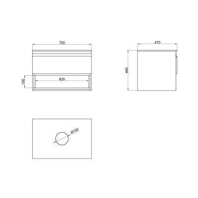 Будкрам купить Тумба подвесная Qtap Robin 700х476х437 Graphite/Whitish oak со столешницей QT1379TPН7002GWO Тумба подвесная Qtap Robin 700х476х437 Graphite/Whitish oak со столешницей QT1379TPН7002GWO 2