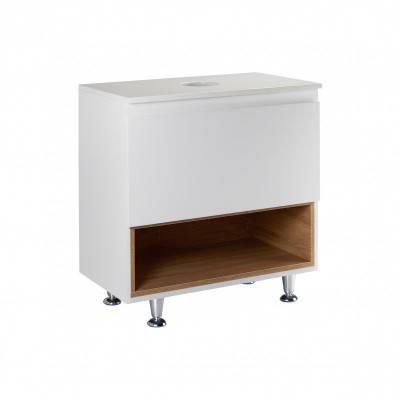 Будкрам купить Тумба напольная Qtap Robin 600х616х437 White/Whitish oak со столешницей QT1380TNН6001WWO