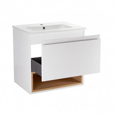 Будкрам купить Комплект Qtap Robin 600х580х437 White/Whitish oak тумба подвесная + раковина врезная QT1372TPВ6001WWO Комплект Qtap Robin 600х580х437 White/Whitish oak тумба подвесная + раковина врезная QT1372TPВ6001WWO 4