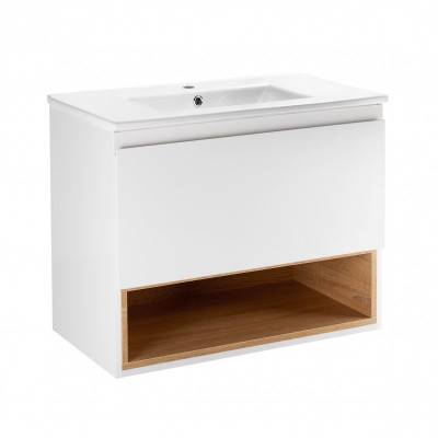 Будкрам купить Комплект Qtap Robin 800х580х437 White/Whitish oak тумба подвесная + раковина врезная QT1372TPВ8001WWO Комплект Qtap Robin 800х580х437 White/Whitish oak тумба подвесная + раковина врезная QT1372TPВ8001WWO 1_small