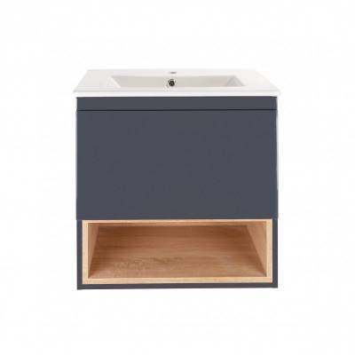 Будкрам купить Комплект Qtap Robin 600х580х437 Graphite/Whitish oak тумба подвесная + раковина врезная QT1372TPВ6002GWO Комплект Qtap Robin 600х580х437 Graphite/Whitish oak тумба подвесная + раковина врезная QT1372TPВ6002GWO 5
