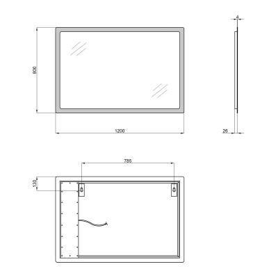 Будкрам купити Дзеркало Qtap Aquarius 1200х800 з LED-підсвічуванням QT217850701W Дзеркало Qtap Aquarius 1200х800 з LED-підсвічуванням QT217850701W 2