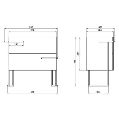Будкрам купить Тумба напольная Qtap Taurus 800х800х437 Whitish oak QT2473TNT803WO Тумба напольная Qtap Taurus 800х800х437 Whitish oak QT2473TNT803WO 2