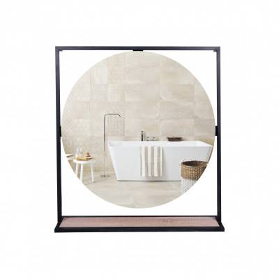 Будкрам купить Зеркало Qtap Taurus 800х850х140 Black/Whitish oak с LED-подсветкой QT2478ZP800BWO