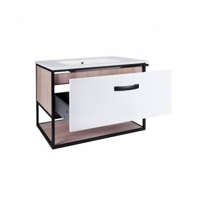 Будкрам купить Комплект Qtap Taurus 700х580х437 White/Whitish oak тумба подвесная + раковина врезная QT2472TPT703WWO Комплект Qtap Taurus 700х580х437 White/Whitish oak тумба подвесная + раковина врезная QT2472TPT703WWO 3