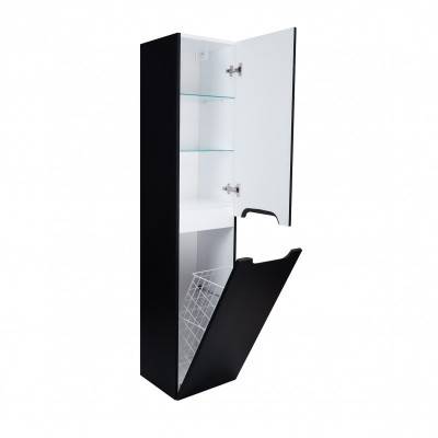 Будкрам купить Пенал подвесной Qtap Virgo 350х1600х316 Black/White с корзиной для белья QT1876PP1652KRBW Пенал подвесной Qtap Virgo 350х1600х316 Black/White с корзиной для белья QT1876PP1652KRBW 4