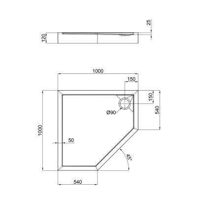 Будкрам купить Душевой поддон Qtap Diamond 301112 100x100x12 см + сифон Душевой поддон Qtap Diamond 301112 100x100x12 см + сифон 2