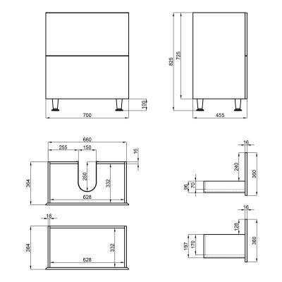 Будкрам купить Тумба напольная Qtap Tern 700х725х437 White QT1773TNL701W Тумба напольная Qtap Tern 700х725х437 White QT1773TNL701W 2