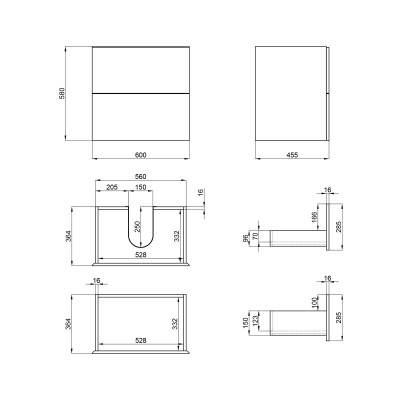 Будкрам купить Тумба подвесная Qtap Tern 600х580х437 Matt black QT1774TPL602MB Тумба подвесная Qtap Tern 600х580х437 Matt black QT1774TPL602MB 2