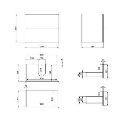 Будкрам купить Тумба подвесная Qtap Tern 700х580х437 Matt black QT1774TPL702MB Тумба подвесная Qtap Tern 700х580х437 Matt black QT1774TPL702MB 2
