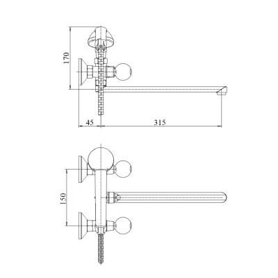 Будкрам купить Смеситель для ванны SW Olympic 1430 LUX Смеситель для ванны SW Olympic 1430 LUX 2