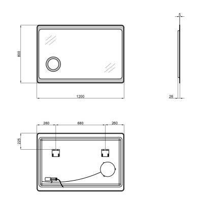 Будкрам купити Дзеркало Qtap Aquarius 1200х800 з LED-підсвічуванням QT2178141980120W Дзеркало Qtap Aquarius 1200х800 з LED-підсвічуванням QT2178141980120W 2