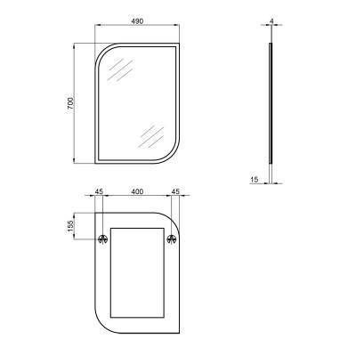 Будкрам купити Дзеркало Qtap Scorpio 490х700 White QT1478FL8130AW Дзеркало Qtap Scorpio 490х700 White QT1478FL8130AW 2