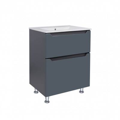Будкрам купити Комплект Qtap Scorpio 605х825х460 Graphite тумба для підлоги + раковина врізна QT1471TNВ6023060CG