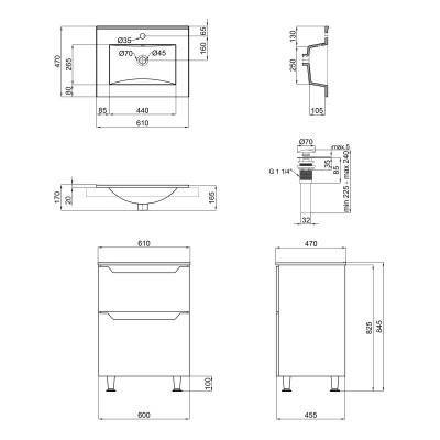 Будкрам купить Комплект Qtap Scorpio 605х825х460 Graphite тумба напольная + раковина врезная QT1471TNВ6023060CG Комплект Qtap Scorpio 605х825х460 Graphite тумба напольная + раковина врезная QT1471TNВ6023060CG 2