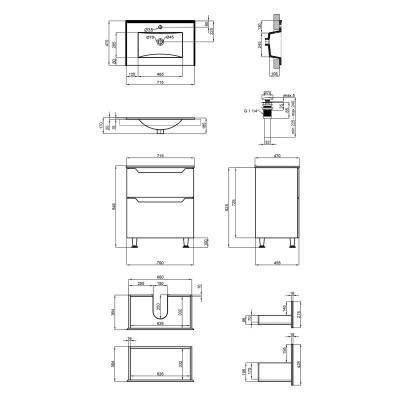 Будкрам купить Комплект Qtap Scorpio 710х825х460 Graphite тумба напольная + раковина врезная QT1471TNВ7023070CG Комплект Qtap Scorpio 710х825х460 Graphite тумба напольная + раковина врезная QT1471TNВ7023070CG 2