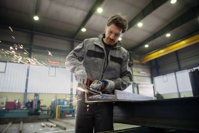 Будкрам купити Кутова шліфувальна машина Bosch Professional GWS 14-125 S з регулюванням та антивібраційною рукояткою Кутова шліфувальна машина Bosch Professional GWS 14-125 S з регулюванням та антивібраційною рукояткою 3