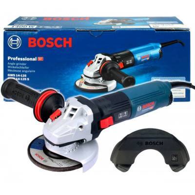 Будкрам купити Кутова шліфувальна машина Bosch Professional GWS 14-125 S з регулюванням та антивібраційною рукояткою Кутова шліфувальна машина Bosch Professional GWS 14-125 S з регулюванням та антивібраційною рукояткою 7