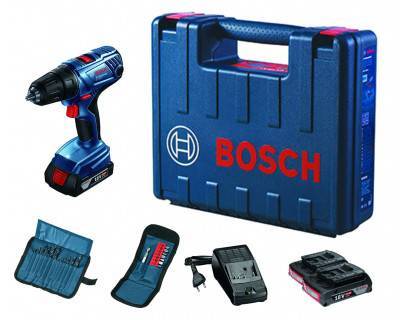 Будкрам купить Аккумуляторная дрель-шуруповерт Bosch Professional GSR 180-Li, 2 акб 18V 2.0 Ah, з/у GAL 18V-20, набором бит и сверл