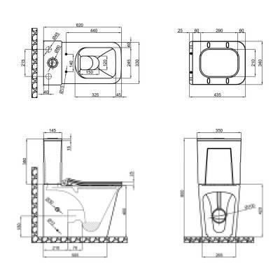 Будкрам купить Чаша Qtap Nando унитаза QT12221222AW1 Чаша Qtap Nando унитаза QT12221222AW1 2