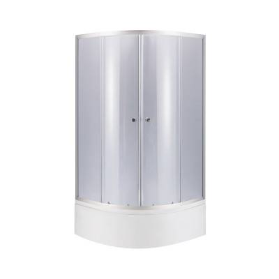 Будкрам купити Lidz Latwa SC80x80.SAT.HIGH.GR Душова кабіна напівкругла, скло тон. 4 мм + Lidz Душовий піддон KAPIELKA ST80x80x41, з панеллю
