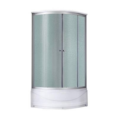 Будкрам купить Набор Lidz душевой бокс Tani SB90x90.SAT.HIGH.FR, стекло Frost 4 мм, стенки WHI + поддон KAPIELKA