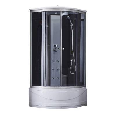 Будкрам купить Набор Lidz гидробокс Tani SBM90x90.SAT.HIGH.GR,  стекло тон. 4 мм, стенки BLA + поддон KAPIELKA