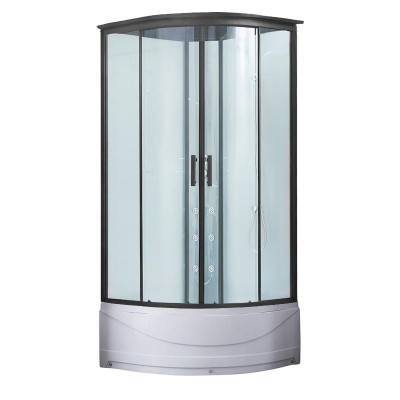 Будкрам купить Набор Lidz гидробокс Majatek SBM90x90.BLA.HIGH.TR, стекло проз. 5 мм, стенки MATT + поддон KAPIELKA