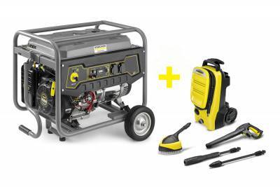 Будкрам купить Генератор PGG 3/1, 2,8 кВт + минимойка K 4 Compact UM Генератор PGG 3/1, 2,8 кВт + минимойка K 4 Compact UM 5