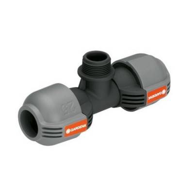 Будкрам купити З'єднувач T-подібний Gardena 25мм х 3/4 - зовнішнє різьблення