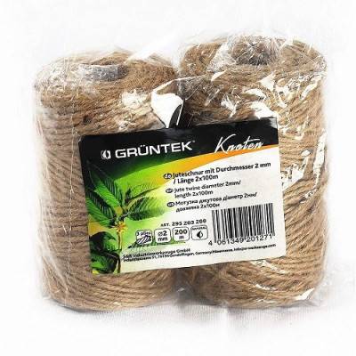 Будкрам купити Шпагат джутовий Gruntek Jute twine 2 мм * 100м (2 шт.) Шпагат джутовий Gruntek Jute twine 2 мм * 100м (2 шт.) 1_small