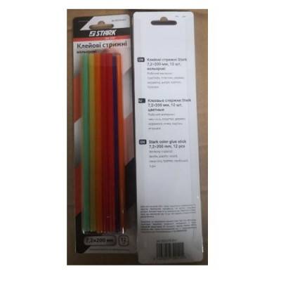 Будкрам купити Клейові стрижні Stark 7,2*200 мм 12 шт кольорові