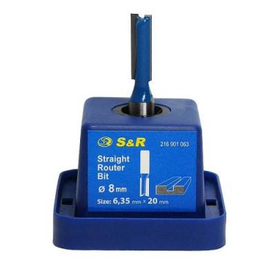 Будкрам купити Фреза пазова S&R 6,35х20 мм пряма Фреза пазова S&R 6,35х20 мм пряма 3