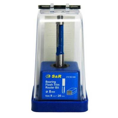 Будкрам купить Фреза кромочная S&R 8х20 мм прямая с подшипником Фреза кромочная S&R 8х20 мм прямая с подшипником 3