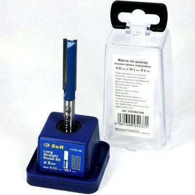 Будкрам купити Фреза подовжена пазова S&R 9,52х38 мм Фреза подовжена пазова S&R 9,52х38 мм 3