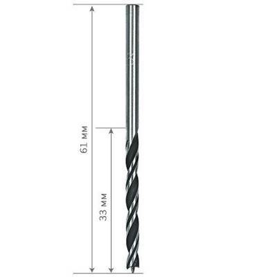 Будкрам купити Свердло по дереву S&R спіральне 3 х 60 мм Свердло по дереву S&R спіральне 3 х 60 мм 4