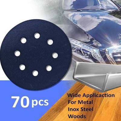 Будкрам купити Набір шліфлистів S&R 125 мм 70 шт 8 вологостійкий отворів Набір шліфлистів S&R 125 мм 70 шт 8 вологостійкий отворів 3