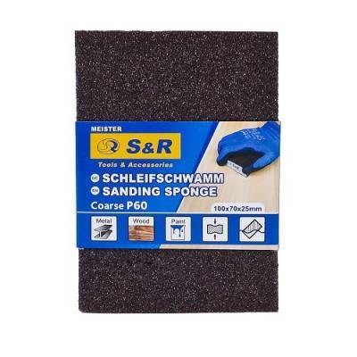 Будкрам купити Губка шліфувальна S&R 100х70х25 мм зерно 60 Губка шліфувальна S&R 100х70х25 мм зерно 60 2