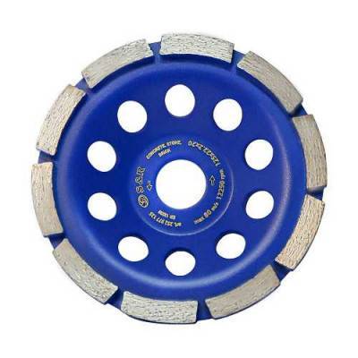 Будкрам купити Чашка алмазна S&R Tempo 125 х 22,2 мм однорядна шліфувальна по бетону