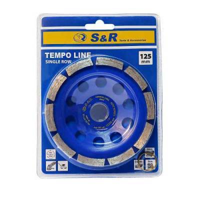 Будкрам купить Чашка алмазная S&R Tempo 125 х 22,2 мм однорядная шлифовальная по бетону Чашка алмазная S&R Tempo 125 х 22,2 мм однорядная шлифовальная по бетону 2