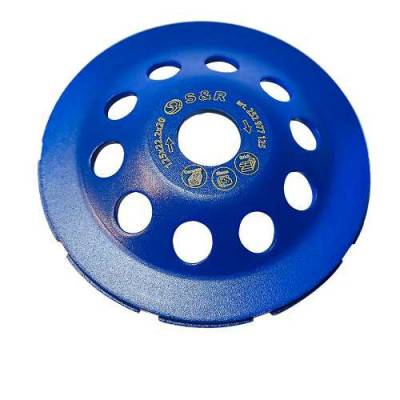 Будкрам купить Чашка алмазная S&R Tempo 125 х 22,2 мм однорядная шлифовальная по бетону Чашка алмазная S&R Tempo 125 х 22,2 мм однорядная шлифовальная по бетону 3